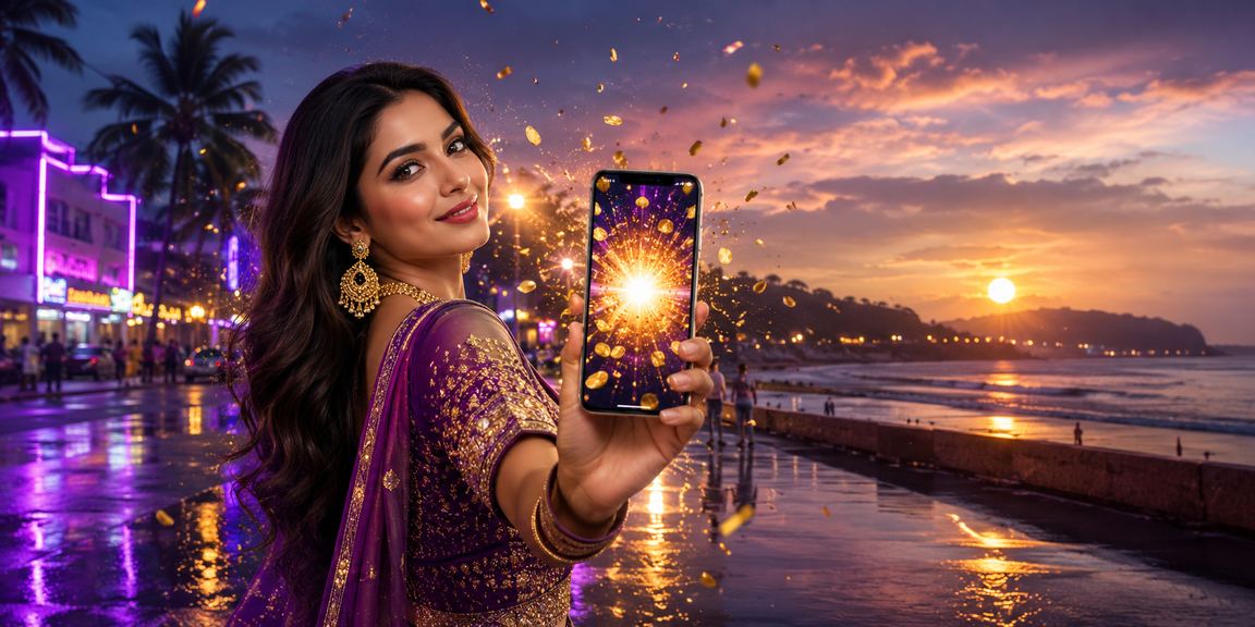 চট্টগ্রামের সমুদ্রসৈকতে ক্যাসিনো অ্যাপ ব্যবহার করছেন একজন তরুণ