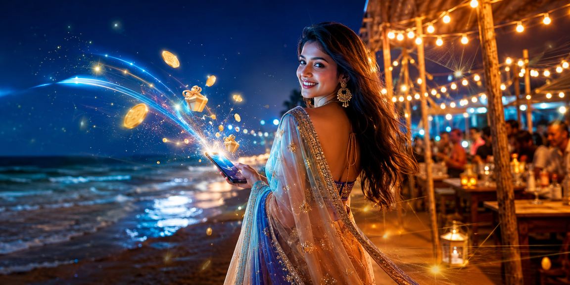 কক্সবাজারে শাড়ি পরা নারী মোবাইলে পেমেন্ট করছেন জ্যাকপট খেলার জন্য