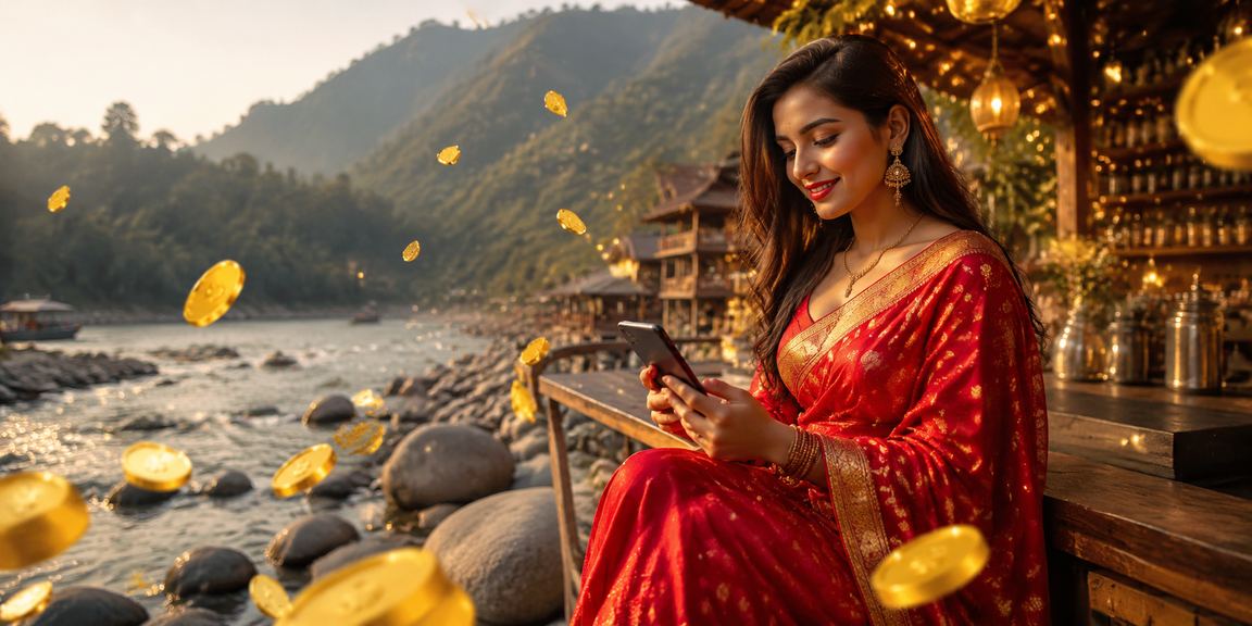 সিলেটে মোবাইলে জ্যাকপট খেলছেন একজন নারী খেলোয়াড়